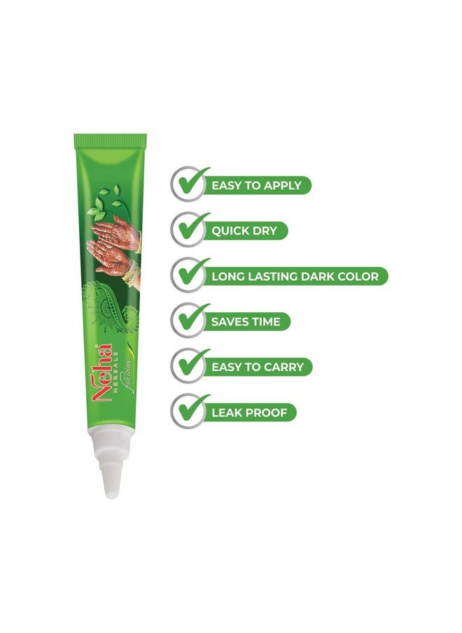 Neha Herbal Neha Herbal Fast Color Tube (Pack of 10) 25g in Each Tube - Red  - Image 3