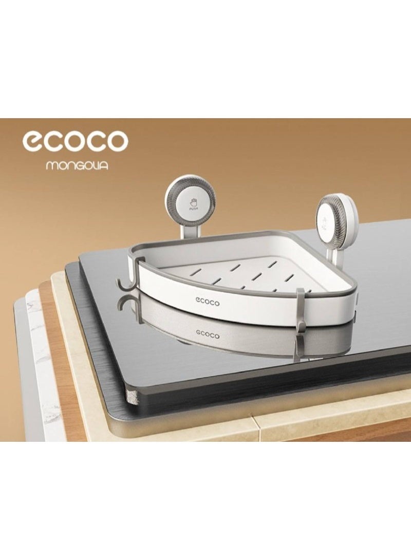 ecoco A corner unit for bathroom accessories equipped with adhesive hooks - Image 3