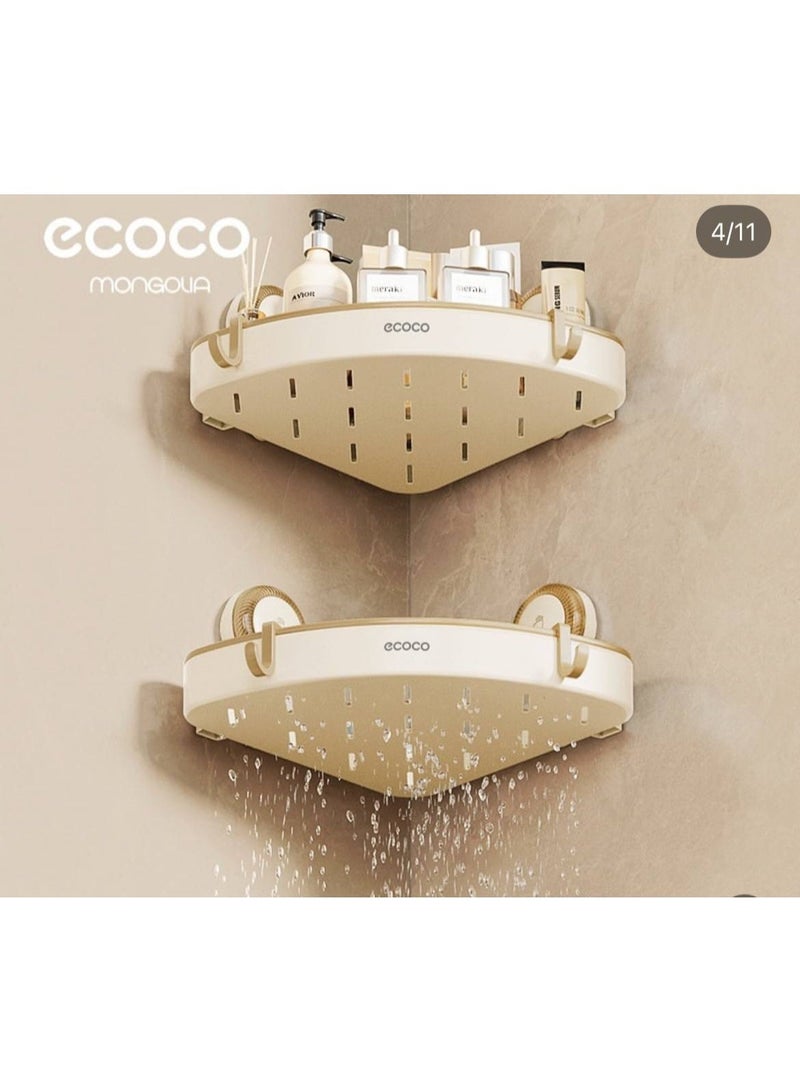 ecoco A corner unit for bathroom accessories equipped with adhesive hooks - Image 2