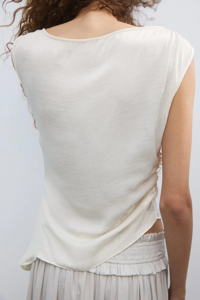 H&M Asymmetric tie-detail top