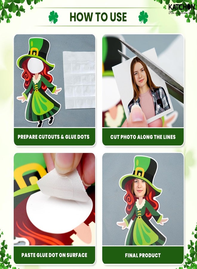 KatchOn, St. Patrick's Day Cutouts for Bulletin Board Decoration - Pack of 50 | DIY Photo Craft Cutout Leprechaun Hat and Dress Suit for St Patricks Day Decorations | Irish March Shamrock Party Decor - Image 3