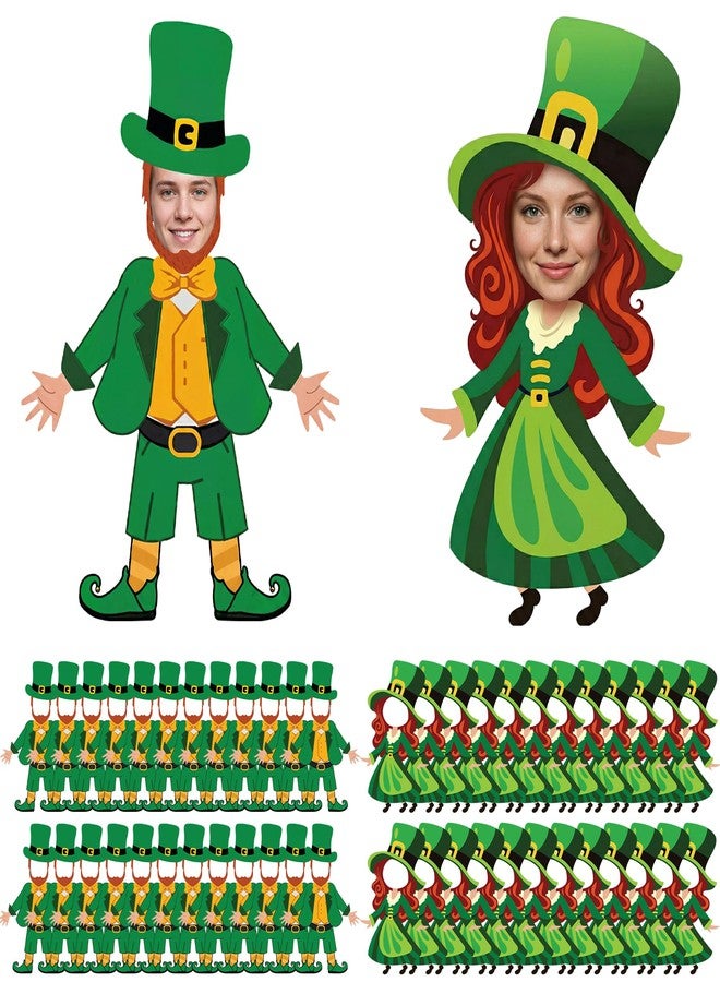 KatchOn, St. Patrick's Day Cutouts for Bulletin Board Decoration - Pack of 50 | DIY Photo Craft Cutout Leprechaun Hat and Dress Suit for St Patricks Day Decorations | Irish March Shamrock Party Decor - Image 1