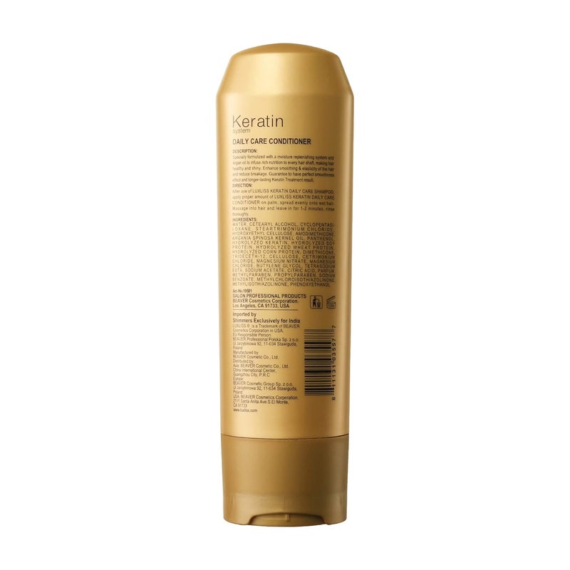 Luxliss Keratin Daily Care Conditioner 200 Millilitre Gold Edition All Unscented - Image 3