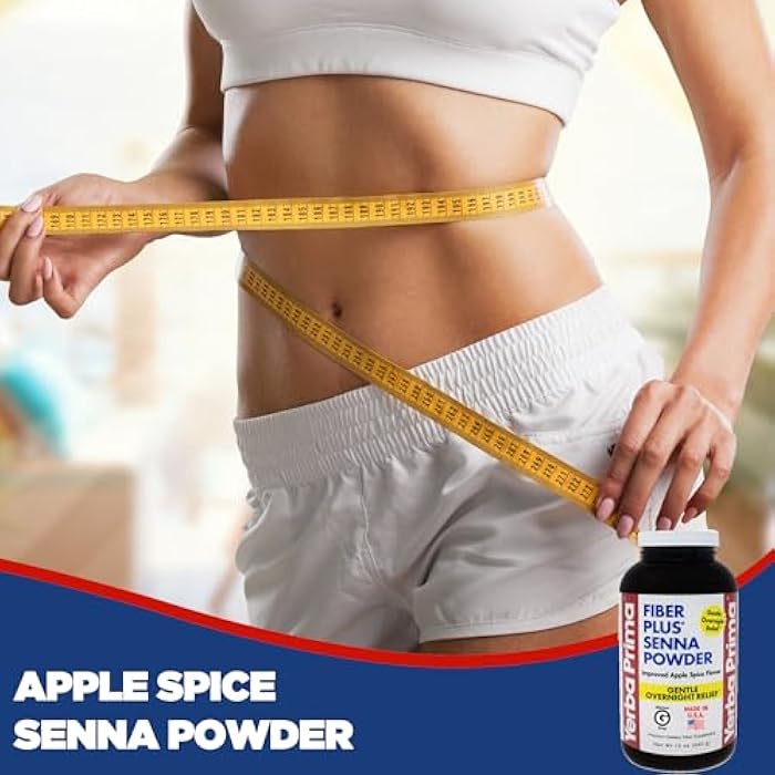 Yerba Prima Fiber Plus Senna Powder, 12 Ounce - for Short-Term Use to Restore Regularity, Improved Apple Spice Flavor, Stevia Sweetened, Provides Gentle Overnight Relief - Image 3