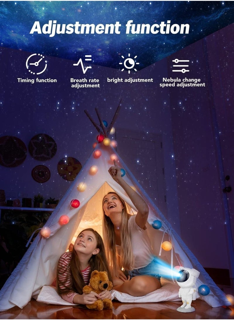 Star Projector Night Light with Timer, Remote Control and 360°Adjustable Design, Astronaut Nebula Galaxy Night Light Projector for Children Adults Baby Bedroom, Party Room and Game Room - Image 5