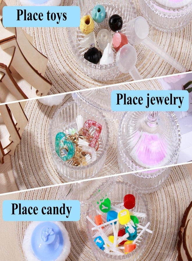 JDRGJTH 6 PCS Crystal Large Body Powder Puff and Container Set,Powder Container,Large Powder Puff Makeup and Measuring Spoon Washable Reusable for Women - Image 4