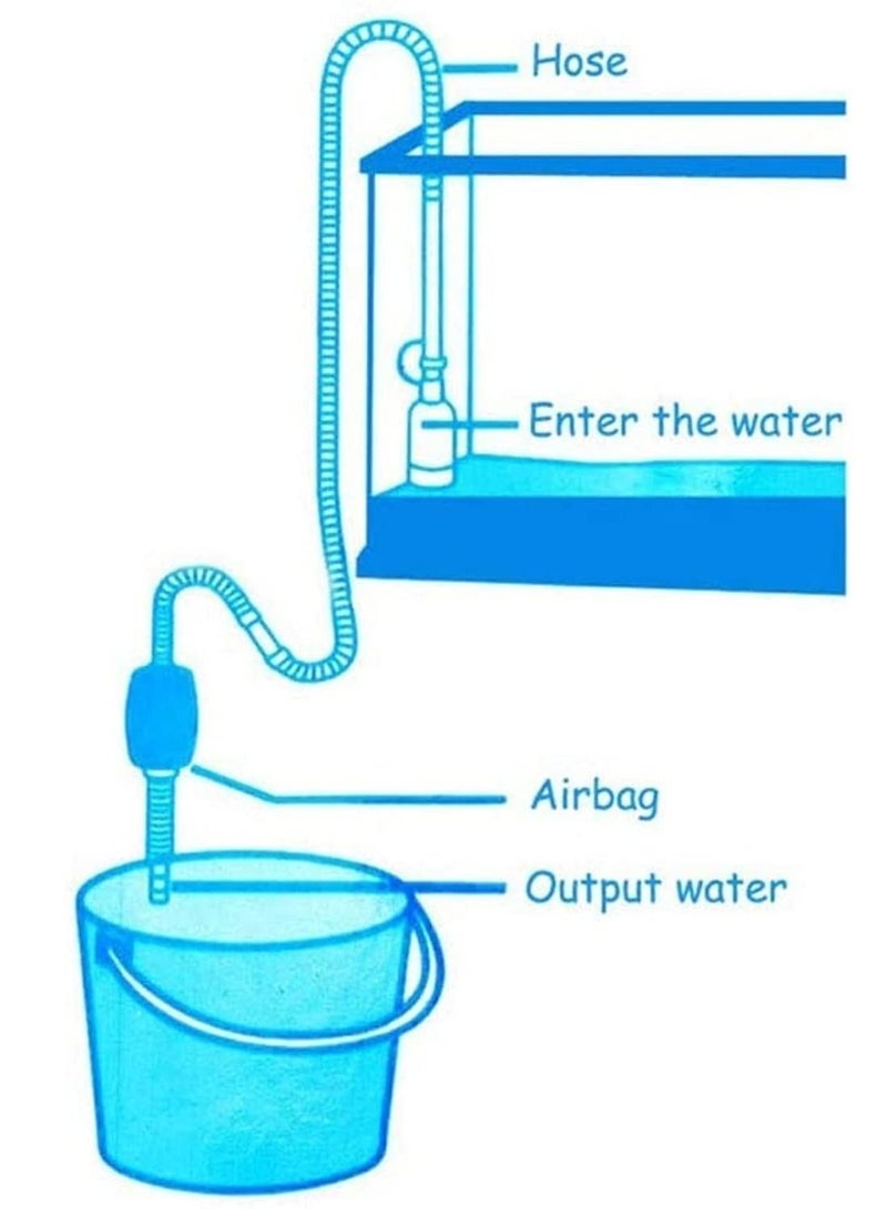 Generic Water Pipe Suction Device PVC Pipe 2.5M Long Siphon Water Changing Gravel Cleaner for Fish Tank Aquarium Accessories  - Image 4
