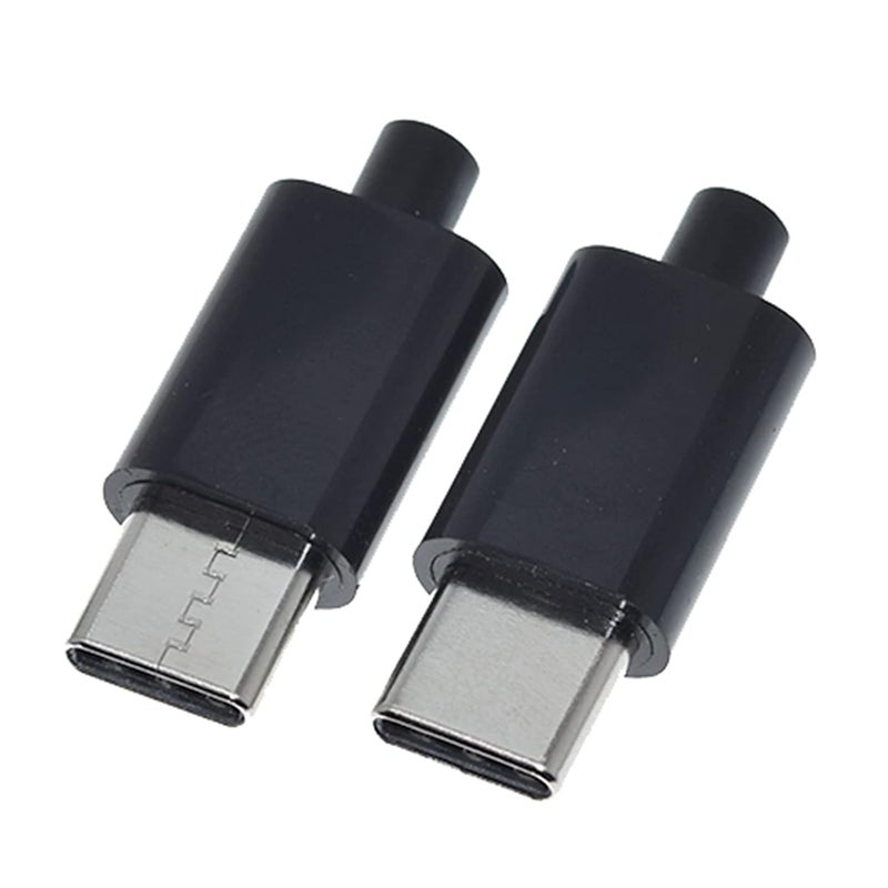 انمبست 10 مجموعات من موصل USB 3.1 من النوع C ذكر 24 دبوس واجهة خط بيانات لحام لوحة PCB 24P وحدة دعم (أسود) - Image 3
