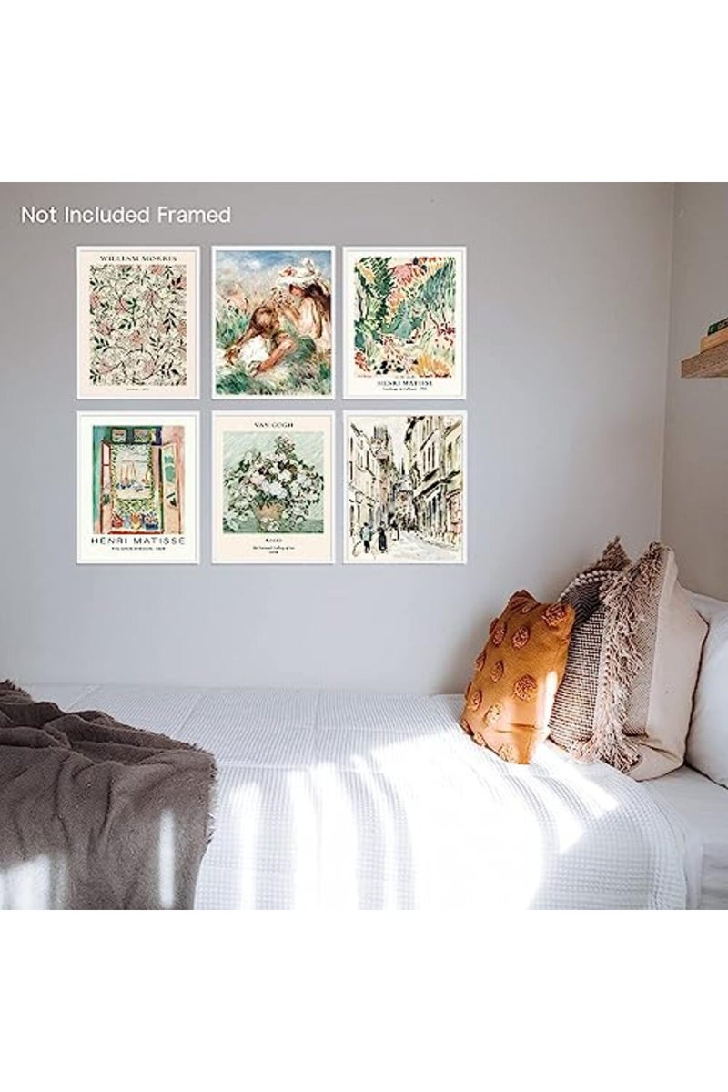 LIYAOLI Henri Matisse Wall Art Set of 6 Unframed 8x10 Inch, Famous Artists Wall Art Prints Fine Art Reproductions Flower Poster Painting Wall Decor Aesthetic for Living room Bathroom Office Decor - Image 3