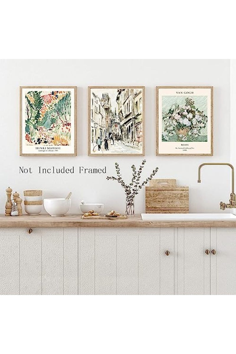 LIYAOLI Henri Matisse Wall Art Set of 6 Unframed 8x10 Inch, Famous Artists Wall Art Prints Fine Art Reproductions Flower Poster Painting Wall Decor Aesthetic for Living room Bathroom Office Decor - Image 2