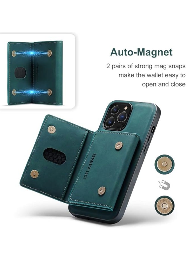 Dg Ming iPhone 14 Pro Max, DG.MING Premium Leather Phone Case Back Cover Magnetic Detachable with Trifold Wallet Card Holder Pocket Wallet Case Compatible (14 pro max)  - Image 5