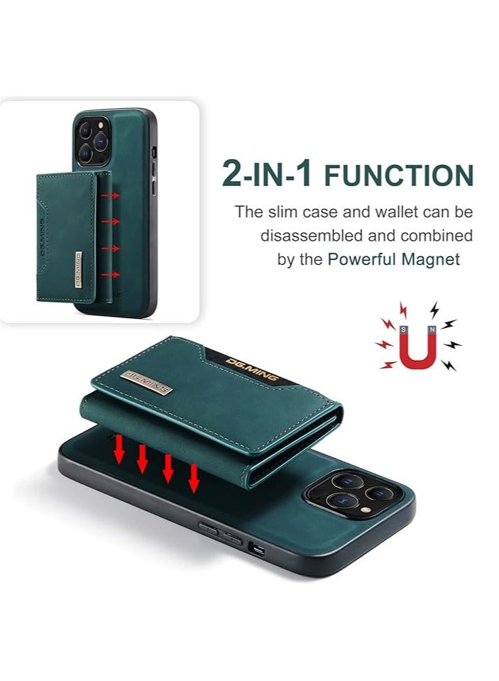Dg Ming iPhone 14 Pro Max, DG.MING Premium Leather Phone Case Back Cover Magnetic Detachable with Trifold Wallet Card Holder Pocket Wallet Case Compatible (14 pro max)  - Image 3