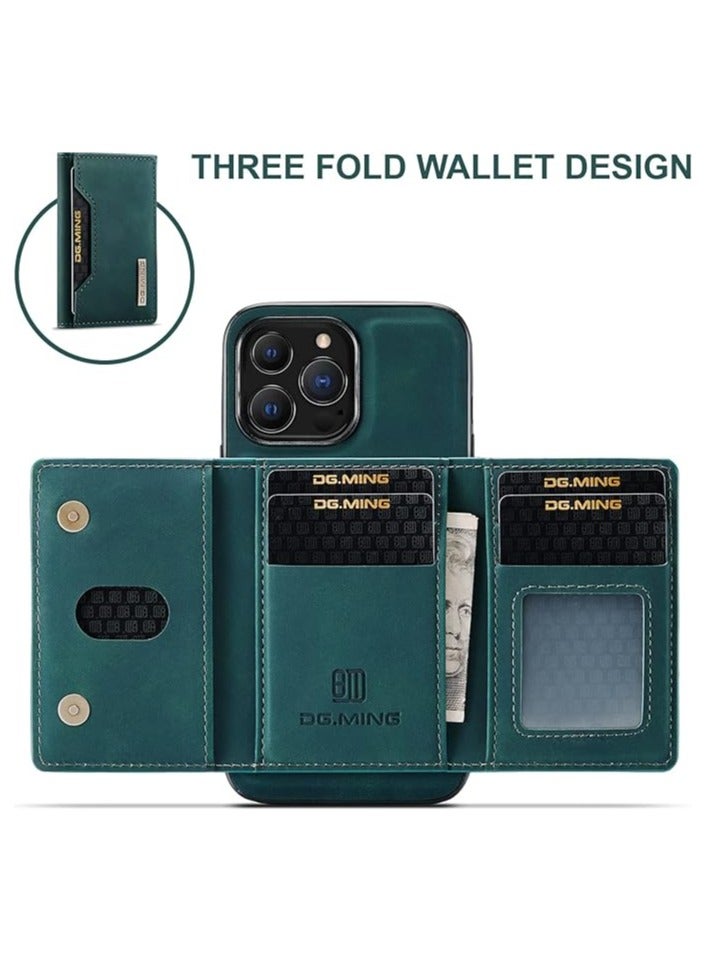 Dg Ming iPhone 14 Pro Max, DG.MING Premium Leather Phone Case Back Cover Magnetic Detachable with Trifold Wallet Card Holder Pocket Wallet Case Compatible (14 pro max)  - Image 4