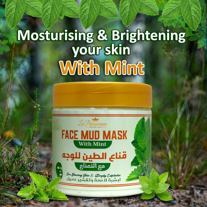 ECOLYTE+ La Parisienne Face Mud Mask with Mint - Spa Quality Exfoliating Treatment for Oily Skin, 500g - Image 4