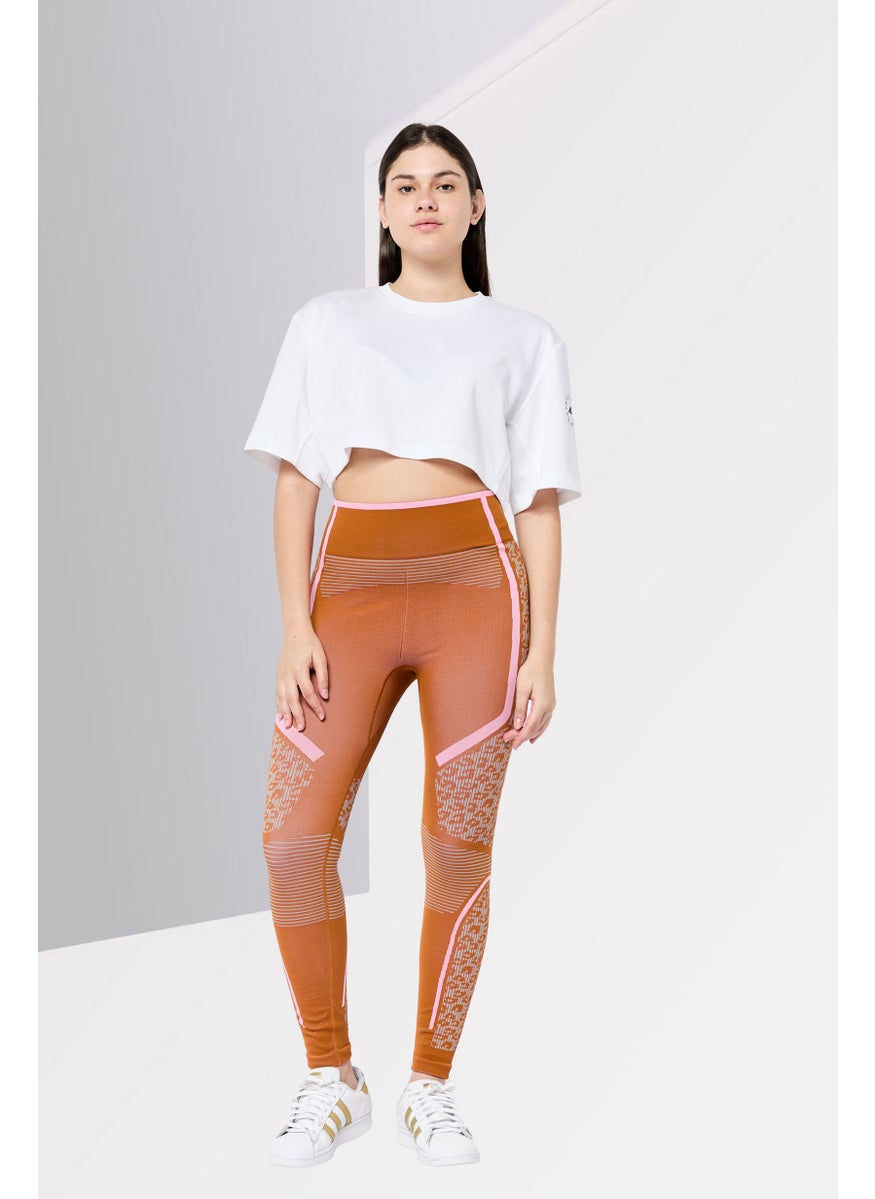 adidas By Stella McCartney - Women Sportswear Fit Short Sleeve Training Crop Top, White - Image 1