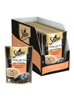 Sheba Sheba Fine Premium Adult (1+ Years) Wet Cat Food, Chicken with Tuna in Gravy, 70 g (Pack of 14), High-moisture gravy cat food for healthy hydration  - Image 1