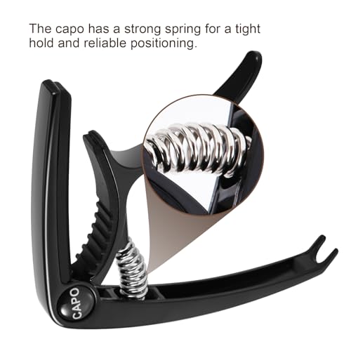 IMUSGO Guitar Capo, Capo for acoustic guitar 6 string, for electric guitar，Acoustic guitar capo,Kapo, Classical guitar capo, Electric guitar capo, Guitar capos(Black) - Image 5