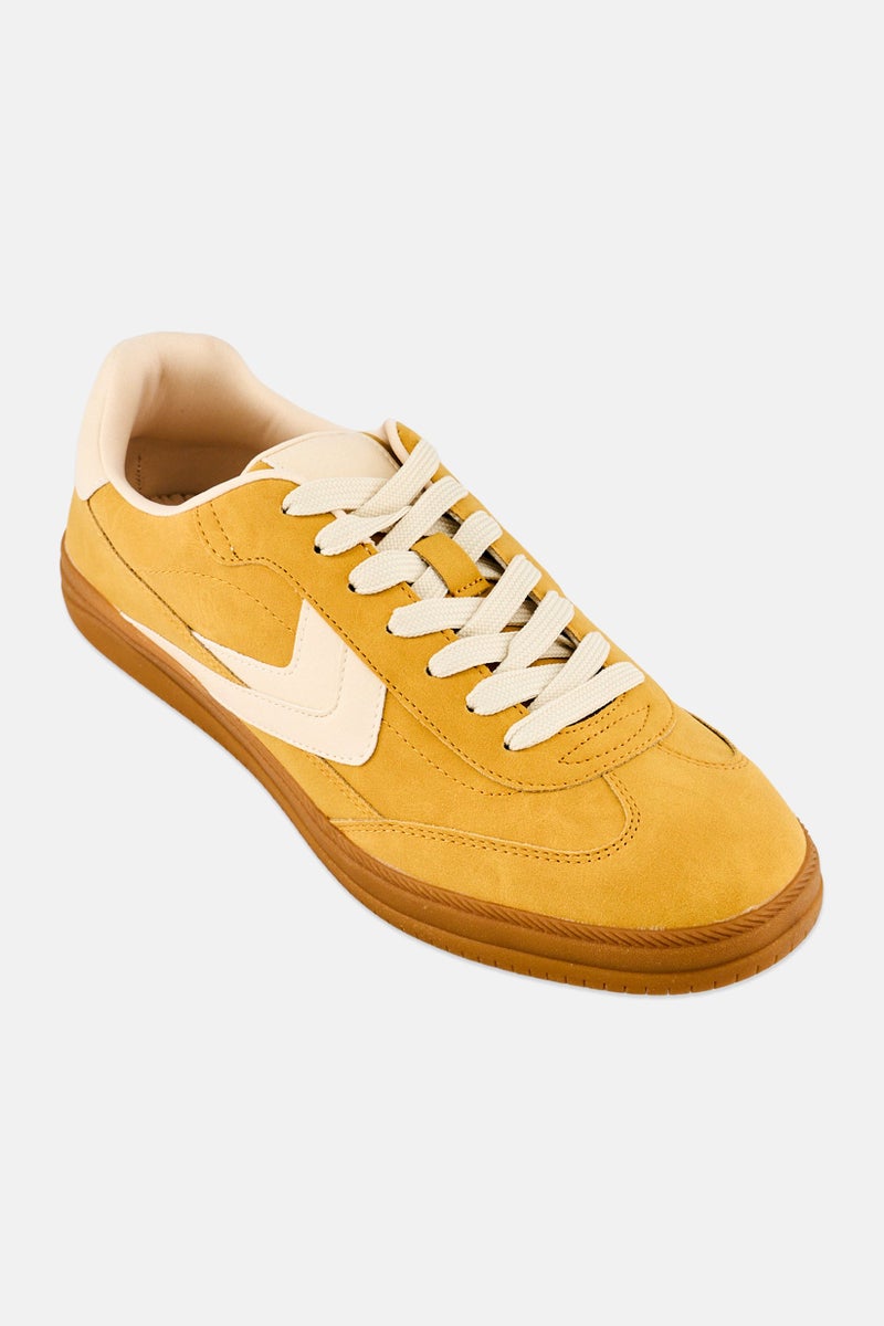 CALL IT SPRING Women Salome Lace Up Casual Shoes, Yellow - Image 1