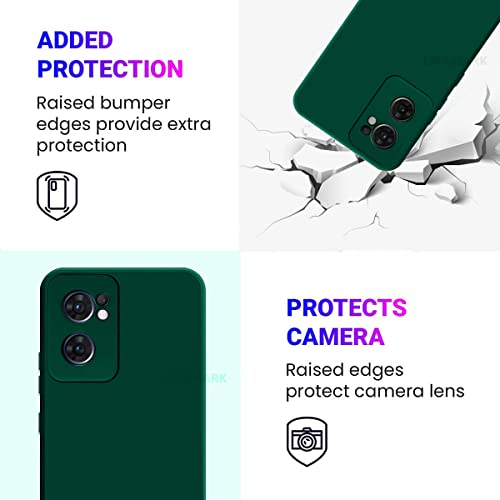 LIRAMARK Silicone Soft Back Cover Case for Oppo Reno 7 5G (Silicone Green) - Image 4