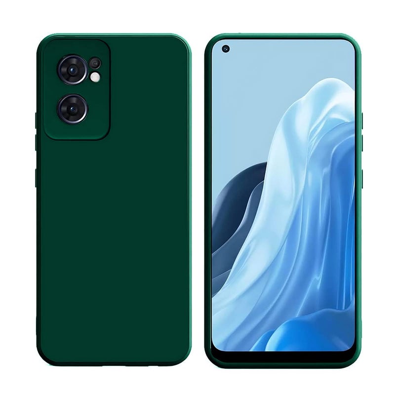 LIRAMARK Silicone Soft Back Cover Case for Oppo Reno 7 5G (Silicone Green) - Image 5
