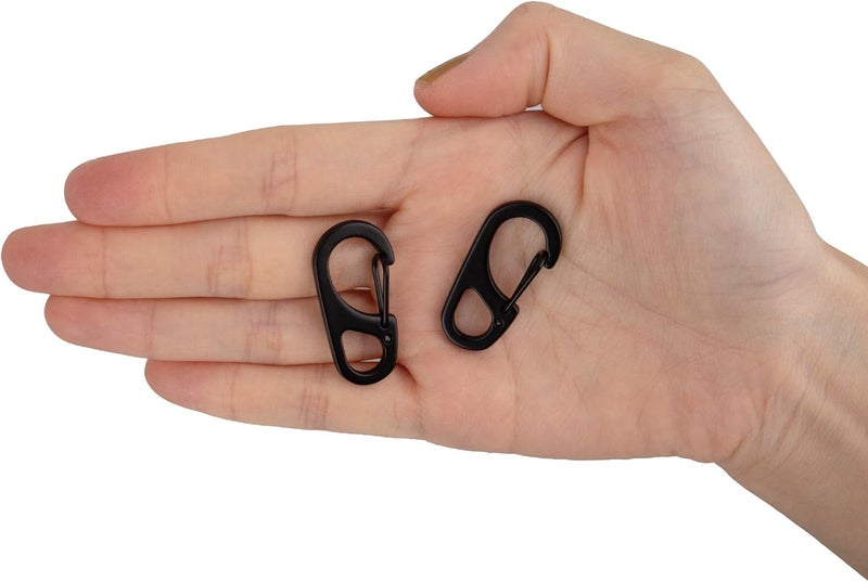 SWATOM Small Mini Carabiner Clip Tiny Spring Snap Hook Keychains Micro Carabiners for Paracord EDC Alloy Key Rings Outdoor Hiking Fishing Camping Backpack Accessories - Image 4