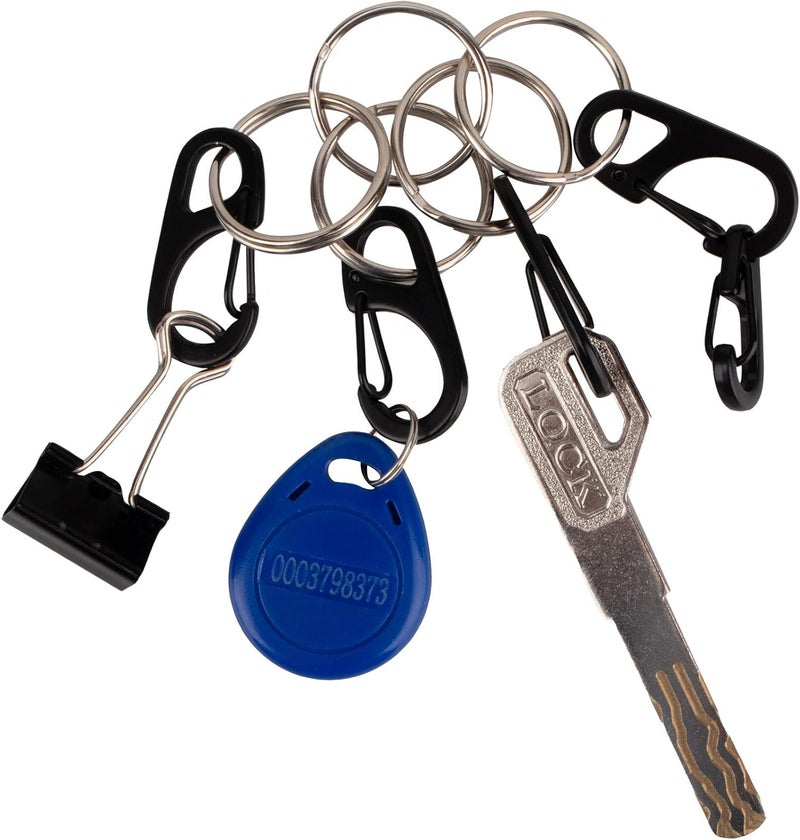 SWATOM Small Mini Carabiner Clip Tiny Spring Snap Hook Keychains Micro Carabiners for Paracord EDC Alloy Key Rings Outdoor Hiking Fishing Camping Backpack Accessories - Image 3