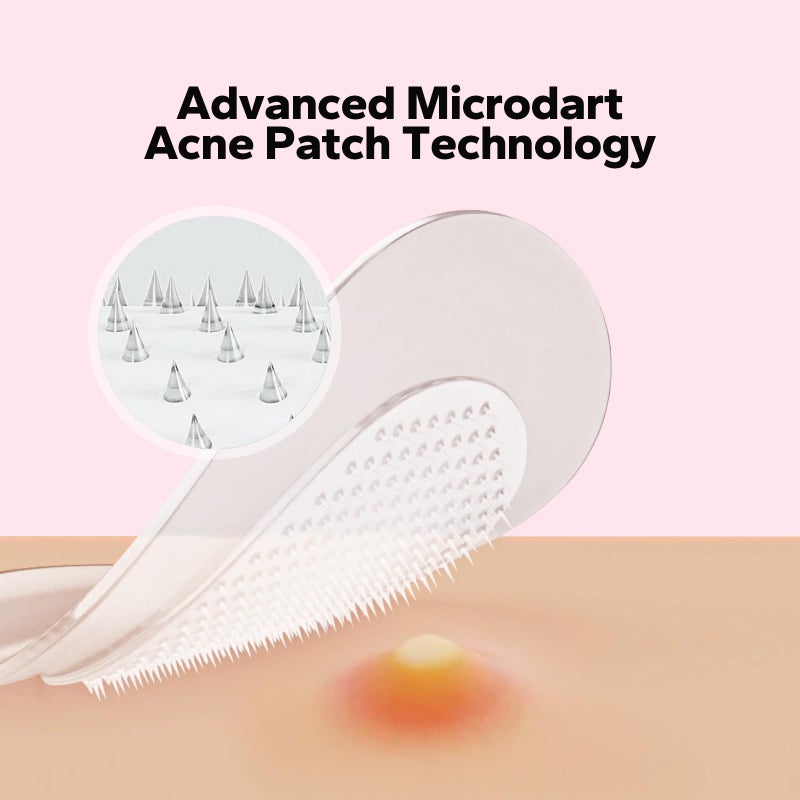 CharmCherry Pimple Patches for Face (18 Count), Microdart Acne Patches, Hydrocolloid Blemish Spot with Salicylic Acid, Fast-Acting for Early Stage Deep Pimples, Zits, Breakouts & Cystic Acne - Image 2