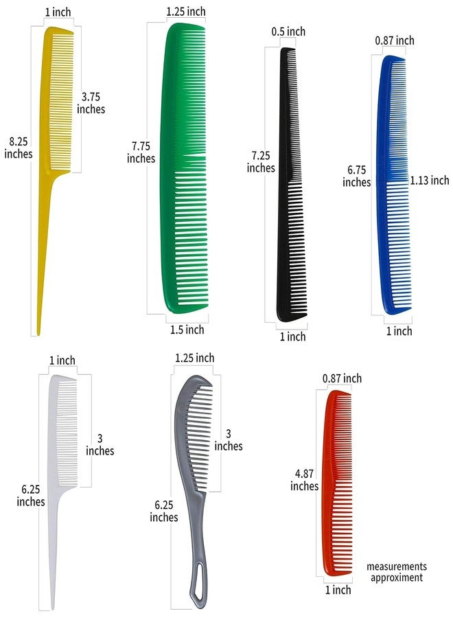 American Comb مجموعة أمشاط شعر أمريكية، 45 قطعة، ألوان متعددة، مصنوعة في الولايات المتحدة - Image 3