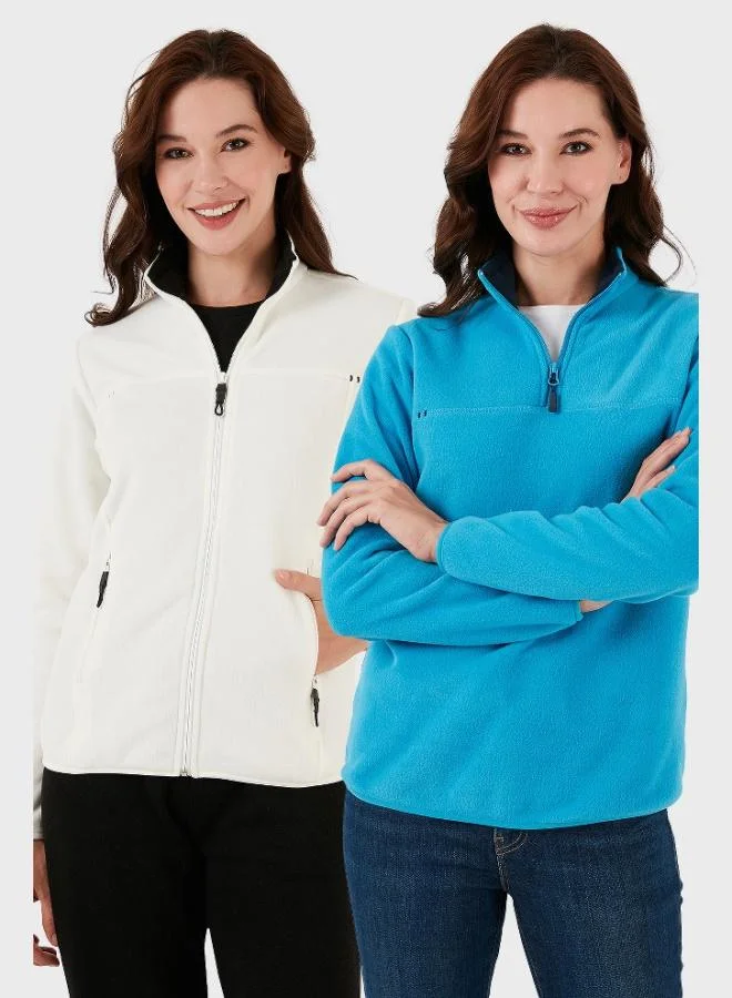 Lela Lela Slim Fit Soft Texture Anti-Pilling Non-Pilling 2-Pack Polar Women's POLAR 590700200S2