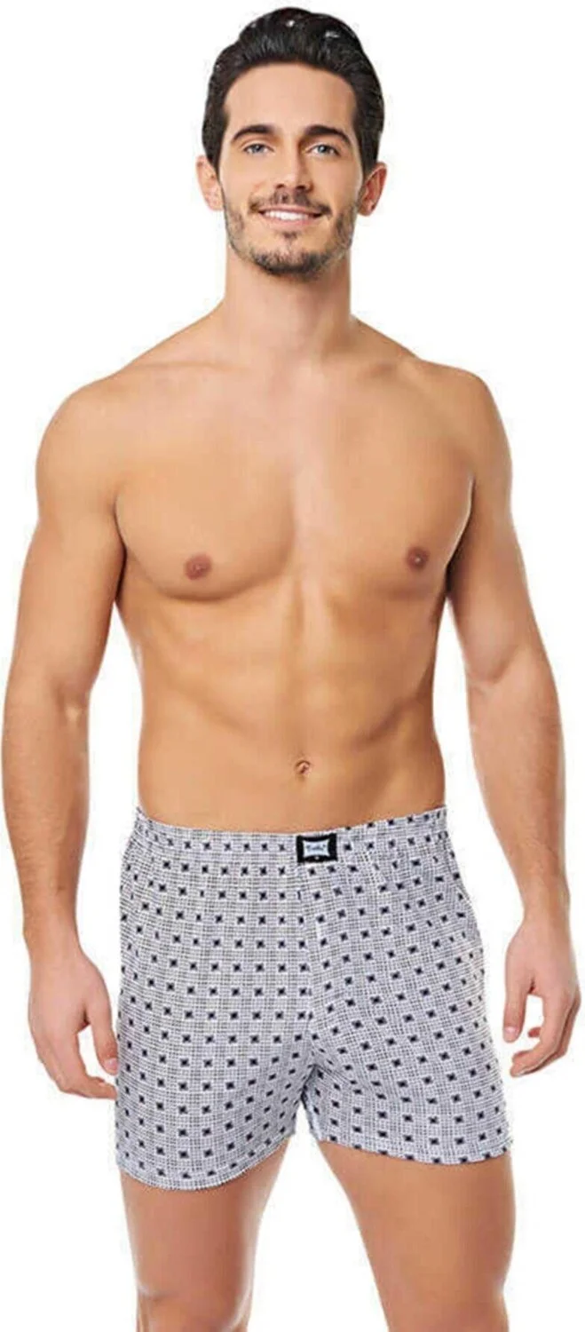 توتكو Passion Passion Men's Patterned Combed Cotton Men's Boxer 0116 - 3 Pieces