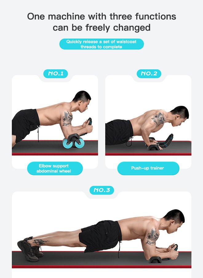 Sharpdo Household Fitness Equipment Abdominal Wheel Automatic Rebound Abdominal Crunch - Image 2