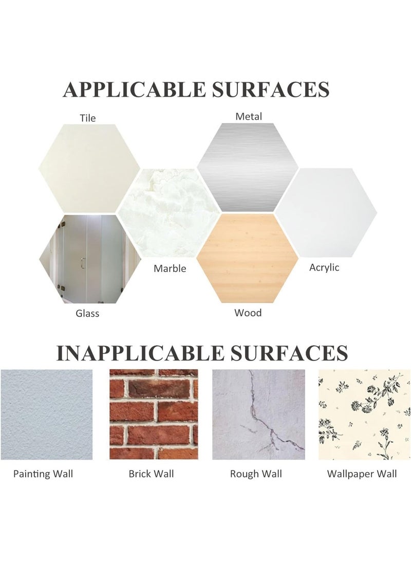 Alruht 6-Pack Heavy Duty Adhesive Hooks, Stainless Steel Waterproof No Drill Wall Hooks for Bathroom and Kitchen, Silver - Image 4