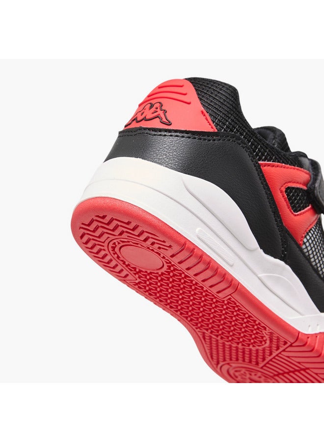 Kappa Boys' Logo Detail Sneakers with Hook and Loop Closure - Image 5