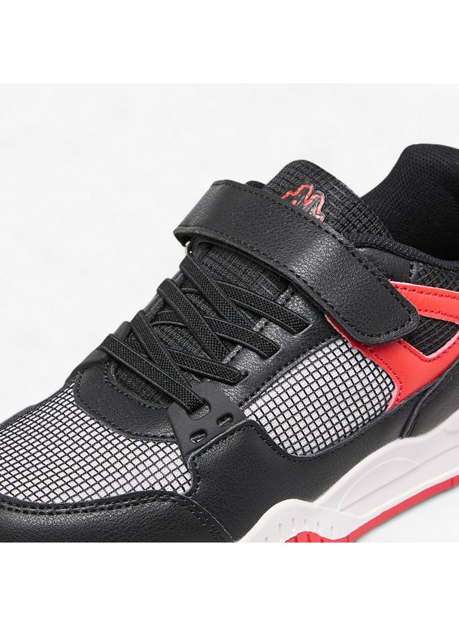 Kappa Boys' Logo Detail Sneakers with Hook and Loop Closure - Image 4