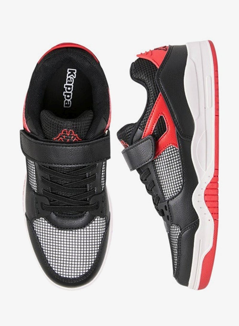 Kappa Boys' Logo Detail Sneakers with Hook and Loop Closure - Image 1
