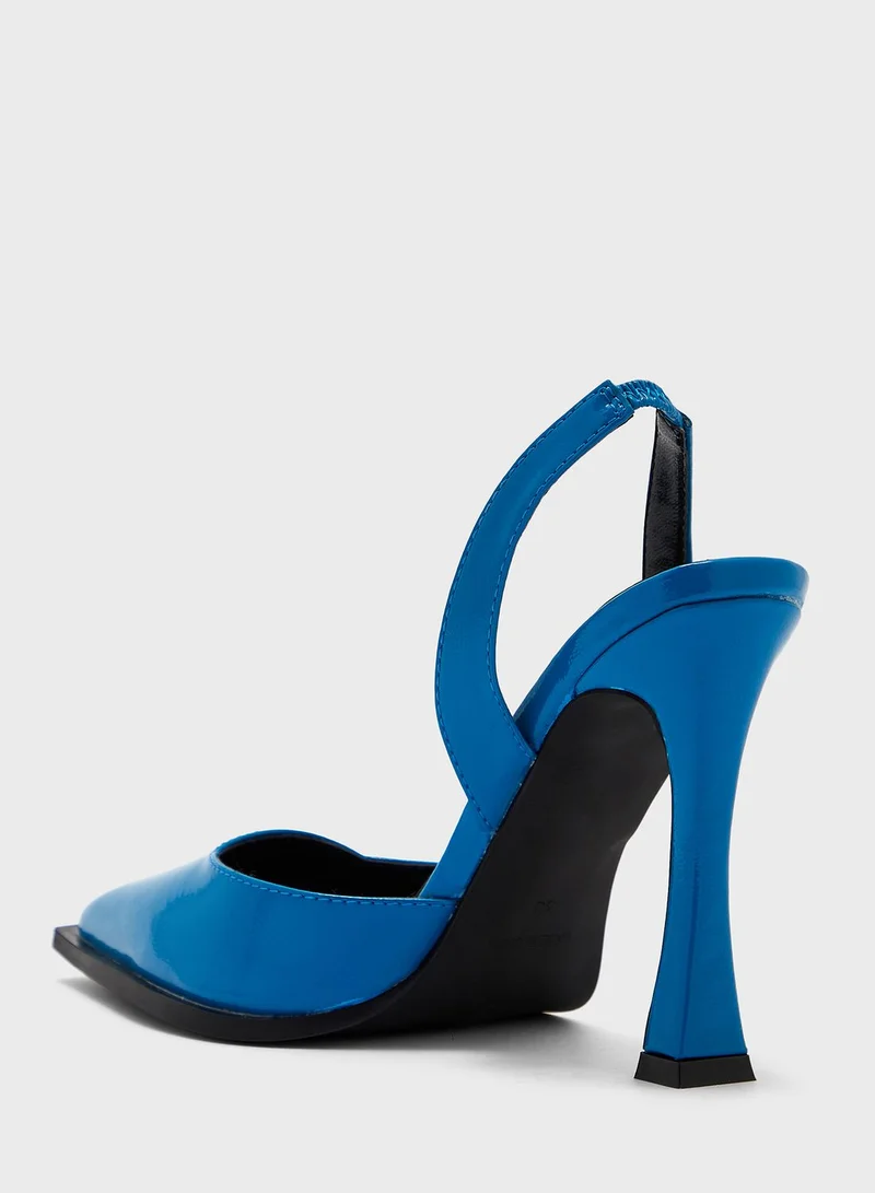 Ginger Patent Back Strap Pump