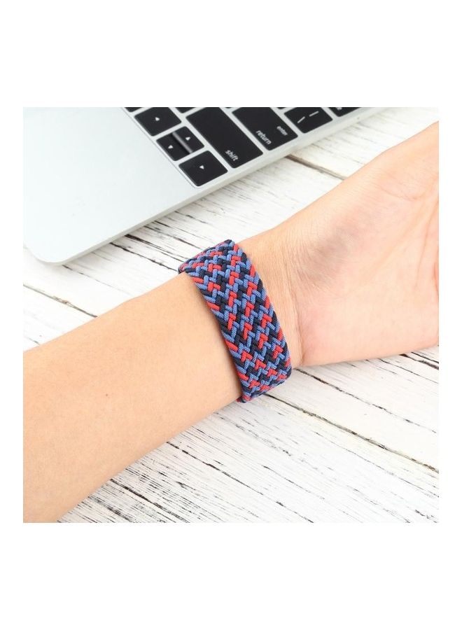 NIBEMINENT Mixed Colour Nylon Braided Single Loop Replacement Watchbands For Apple Watch Series 7/6/5/4/3/2/1/SE 41/40/38mm Red Camouflage - Image 4