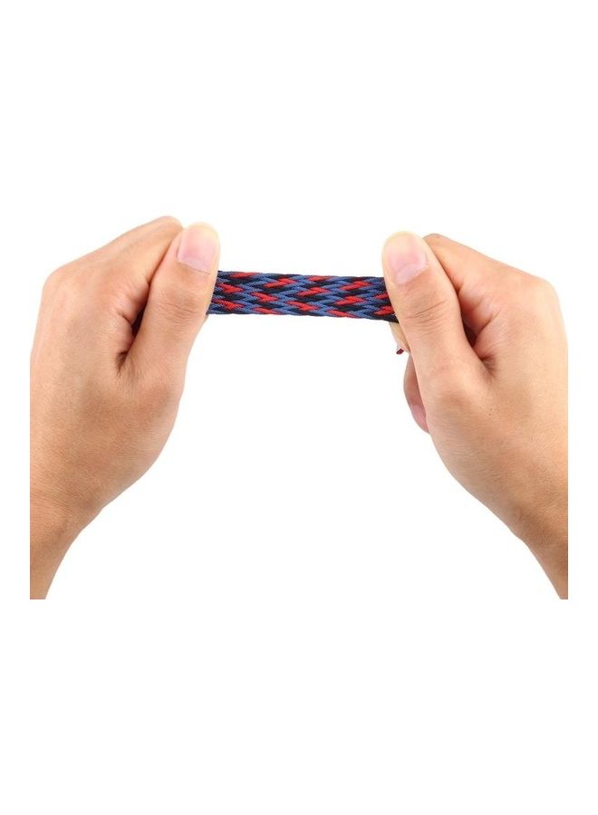 NIBEMINENT Mixed Colour Nylon Braided Single Loop Replacement Watchbands For Apple Watch Series 7/6/5/4/3/2/1/SE 41/40/38mm Red Camouflage - Image 3