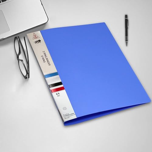 NSSP 2D Ring Binder File| Durable Polyethylene File Folder Document for Professional Use| Holds Upto 250 Sheets (Sky Blue, Pack of 6) - Image 2