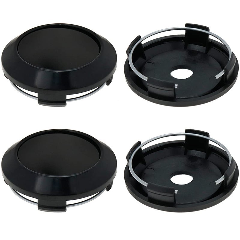 AUTUT Center Caps67mm Wheel Rim Hub Center Covers Replacement 625mm Lug to LugBlackPack of 4
