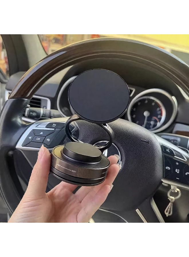 White Magnetic Phone Mount With Suction Cup 360 Rotatable Foldable Stand Holder - Image 1