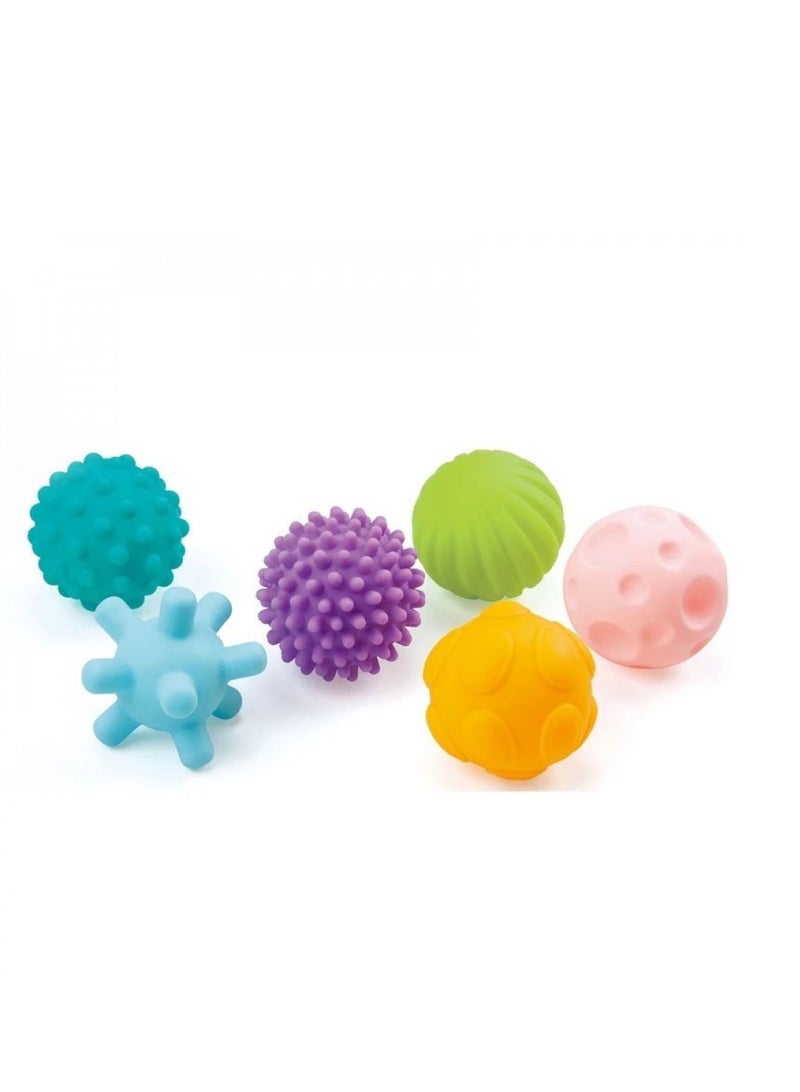 Baby Learning Toy Balls – 6-Pack Soft Baby Textured Balls – Early Learning & Education Toys for Toddlers – Bumpy Spiky Stress Balls for Activity & Massage – Soothing Pastel Colors - Image 1