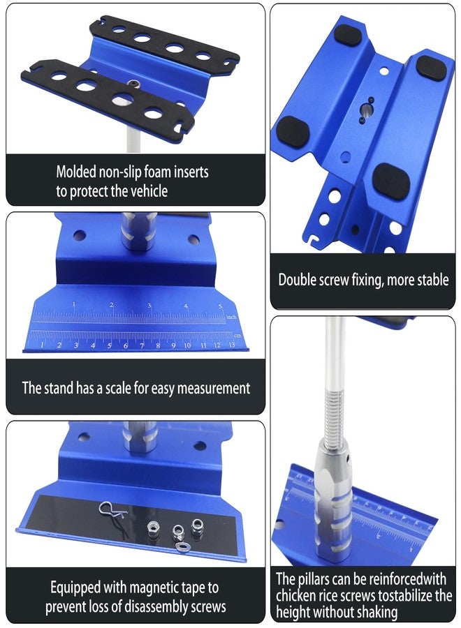 RC Lelut RC Car Stand RC Repair Stand 360 Degree Rotation Lift or Lower for Traxxas Arrma Redcat Axial RC4WD HSP Losi 1/8 1/10 1/12 1/16 Scale RC Crawler Car Truck Buggies (Navy Blue) - Image 2