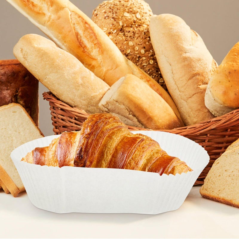 40pcs White Boat Shaped Baking Cups 190x89x63mm for Cupcakes Loaf Bread - Image 5