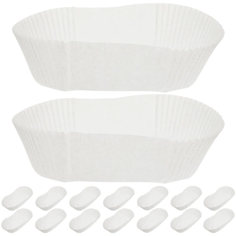 40pcs White Boat Shaped Baking Cups 190x89x63mm for Cupcakes Loaf Bread - Image 2