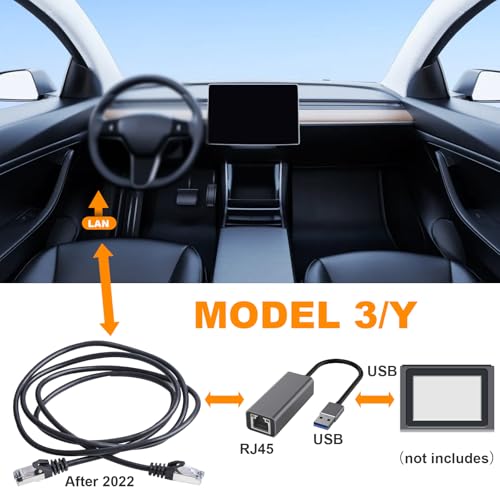 FRCVESNG Diagnostic Service Cable Kit Compatible with Tesla Model 3/Y & Model S/X, OBD2 Diagnostic Cord OBD Repair Support Cable Replacement for 1137658-00-C,1013230-00-A,1930388-00-A - Image 2