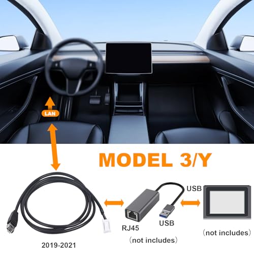 FRCVESNG Diagnostic Service Cable Kit Compatible with Tesla Model 3/Y & Model S/X, OBD2 Diagnostic Cord OBD Repair Support Cable Replacement for 1137658-00-C,1013230-00-A,1930388-00-A - Image 4