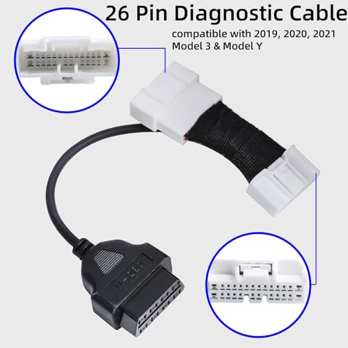 FRCVESNG Diagnostic Service Cable Kit Compatible with Tesla Model 3/Y & Model S/X, OBD2 Diagnostic Cord OBD Repair Support Cable Replacement for 1137658-00-C,1013230-00-A,1930388-00-A - Image 5