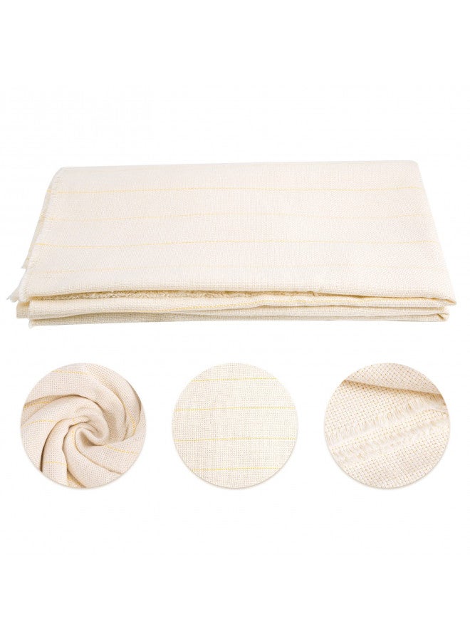 Pllieay 79x59 Inch Tufting Cloth with Yellow Marked Lines, 72x40 Inch Non Slip Final Backing Cloth, Rug Tufting Kit for Tufting Gun, Monks Cloth with Backing for Cut Pile Tufting Gun Tufting Supplies - Image 2