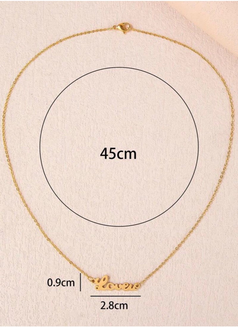 sixtyfour Elegant Stainless Steel Gold Plated Necklace For Women  - Image 4